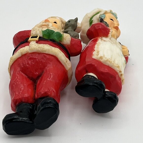 Vintage 1981 Hallmark Keepsake Mr. & Mrs. Claus Ornaments w/ Box – Holding Kitte - Picture 8 of 8